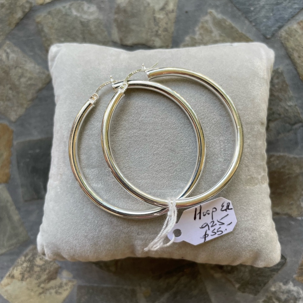 Sterling Silver Hoop ER